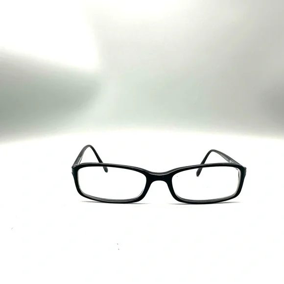 Prada Black Silver Rectangular Glasses Italy VPR17G 1AB 101 52 16 135 - Picture 2 of 7